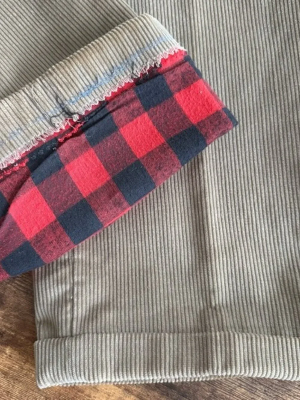 Vintage 70s 80s Tan Corduroy Flannel Lined Trousers ~ 36 X 31.5